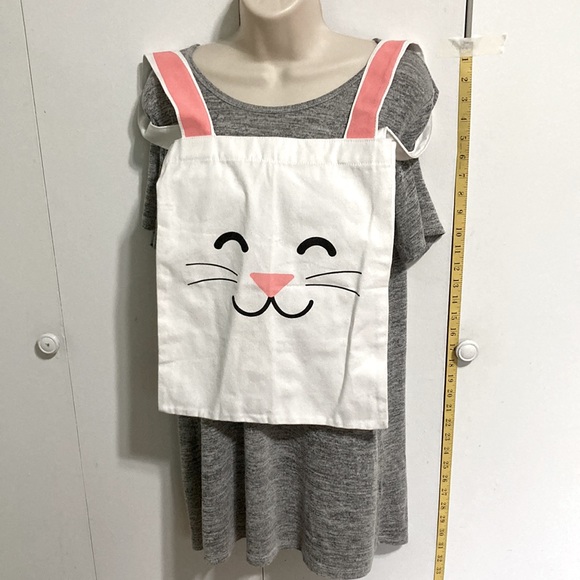 Canvas Tote Bag Bunny Rabbit Easter Halloween 15” x 13” - Picture 2 of 8